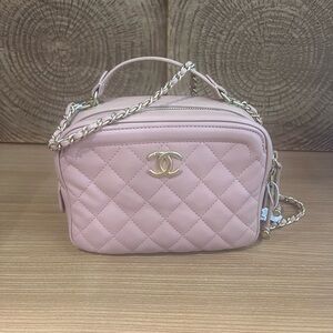 Chanel Light Pink Quilted Crossbody Bag